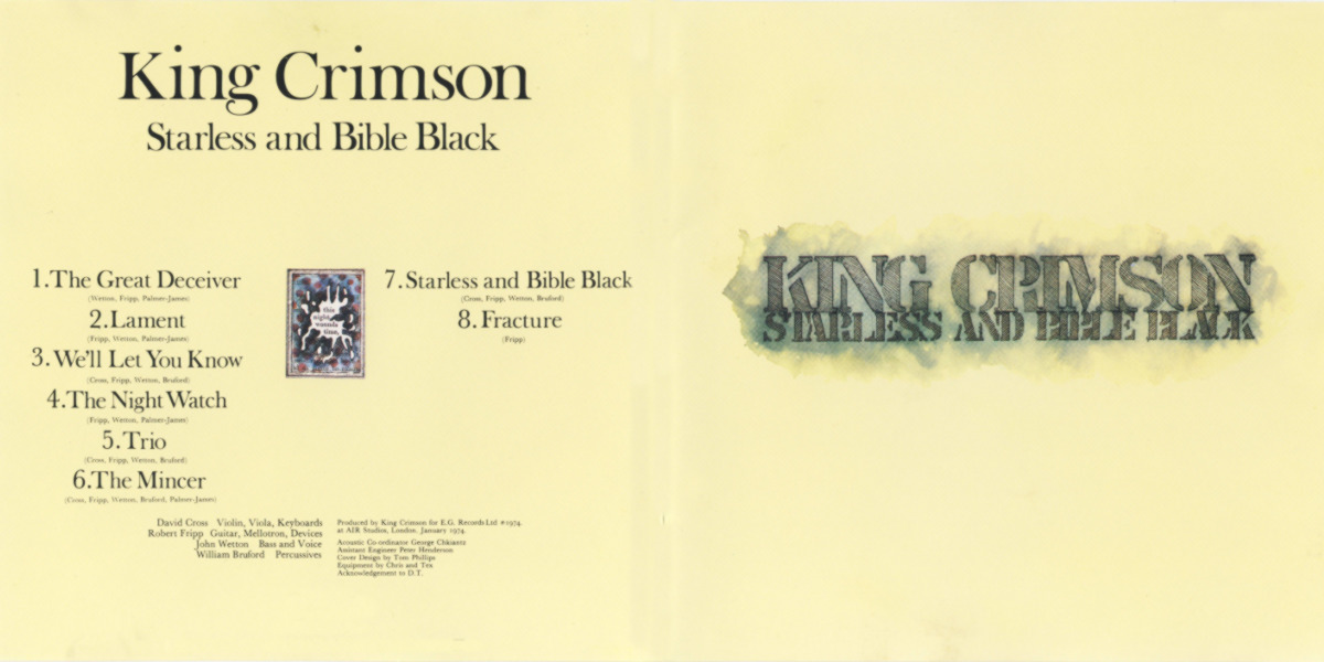 King Crimson — Starless and Bible Black (1974)