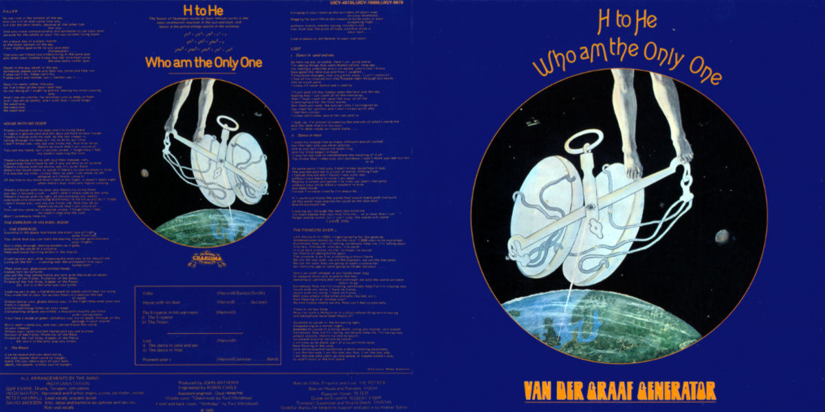 Van der Graaf Generator — H to He, Who Am the Only One (1970)
